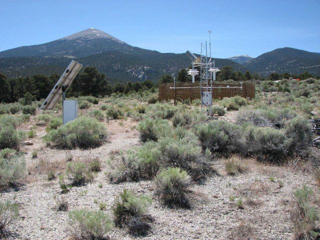 Climate Reference Network Station at Baker, Nevada. Picture