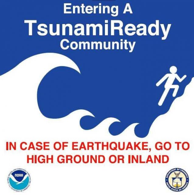 NOAA Tsunami ready sign Picture