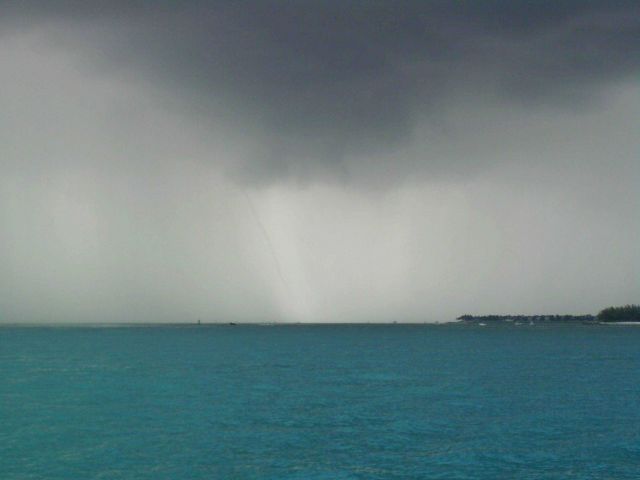 Waterspout seen near the shore when in the Key West ship channel Picture