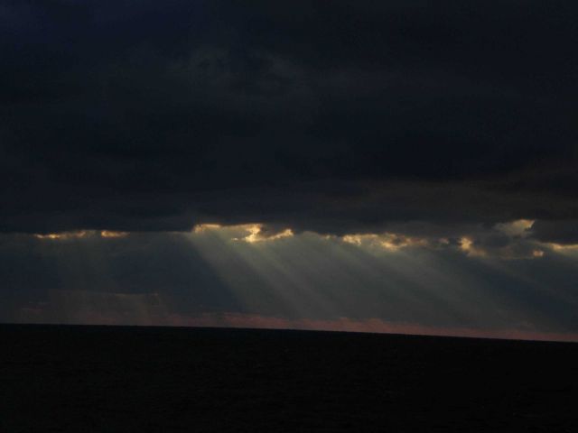 Crepuscular rays over the Gulf of Mexico Picture