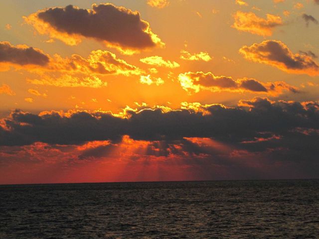 Crepuscular rays over the Gulf of Mexico Picture