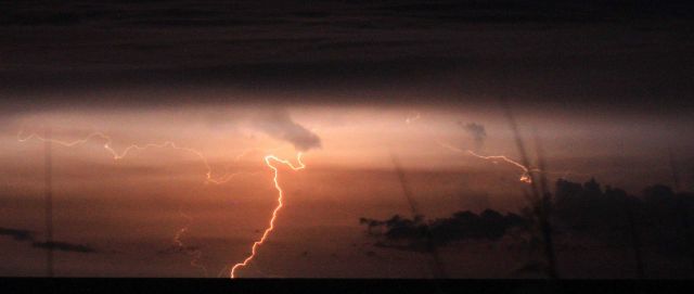 Lightning over the Gulf Stream near Cape Canaveral. Picture