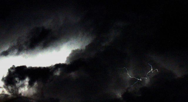 Lightning over the Gulf Stream near Cape Canaveral. Picture