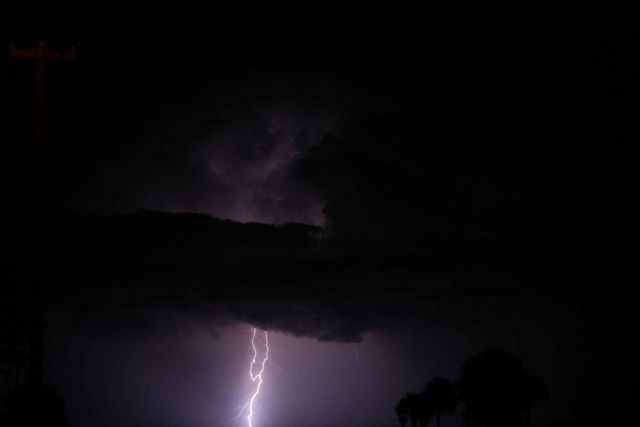 Lightning over the Gulf Stream near Cape Canaveral. Picture