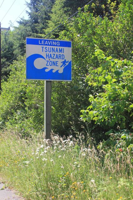 As one proceeds uphill away from the sea, a sign denotes 