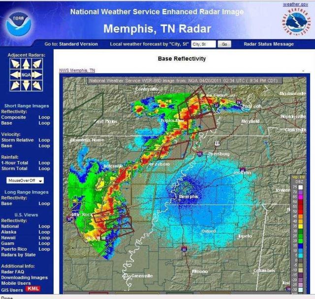 Numerous tornado and severe thunderstorm warnings associated with the storm system shown in the last three images Picture
