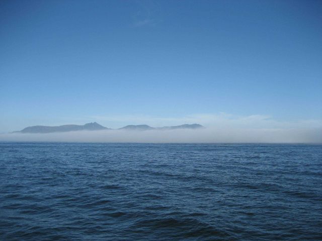 Fog off the coast in SW Alaska. Picture