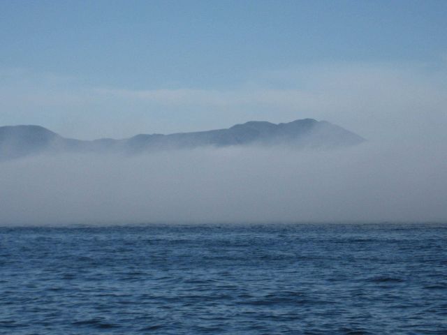 Fog off the coast in SW Alaska. Picture