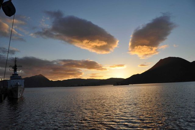 Wave clouds over Kodiak Island. Picture