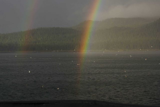 A double rainbow somewhere in southeast Alaska. Picture