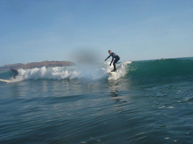 Intrepid surfers at Fossil Beach. Picture