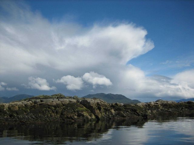 A storm over the coastal mountains. Picture