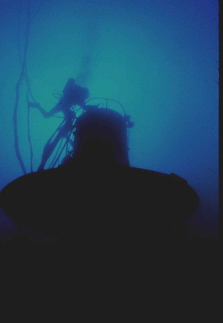 Diving bell serves as a transport and refuge for divers. Picture