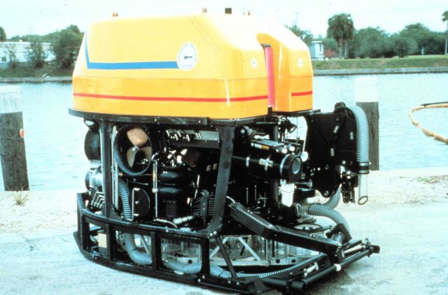 Harbor Branch Oceanographic's SCOOP is used as a safety backup for subs. Picture