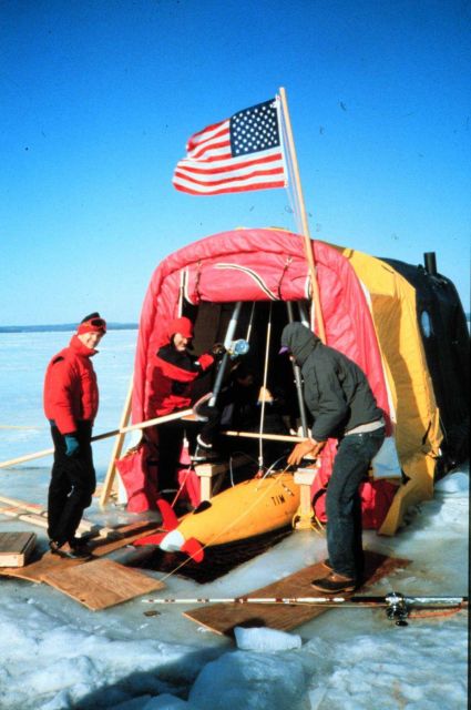 ODYSSEY deployed through ice. Picture