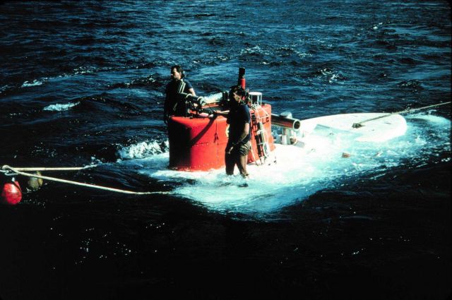 DSV TURTLE, recently retired by the Navy, was a sister sub to ALVIN. Picture