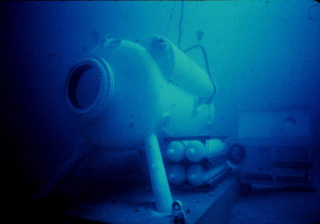 HYDROLAB was the only habitat to operate at one atmosphere. Picture