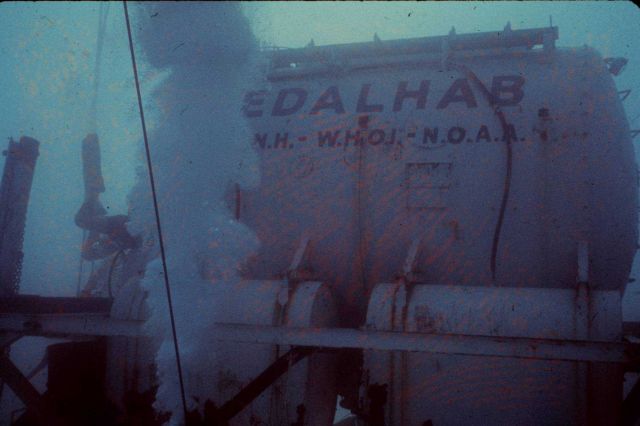 EDALHAB during the FLARE project off FL used ALVIN's support ship, Lulu. Picture