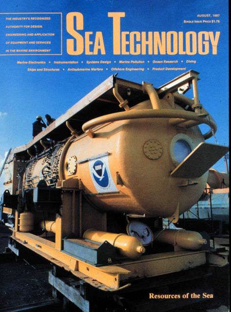 AQUARIUS featured on cover of Sea Technology prior to 1986 deployment. Picture