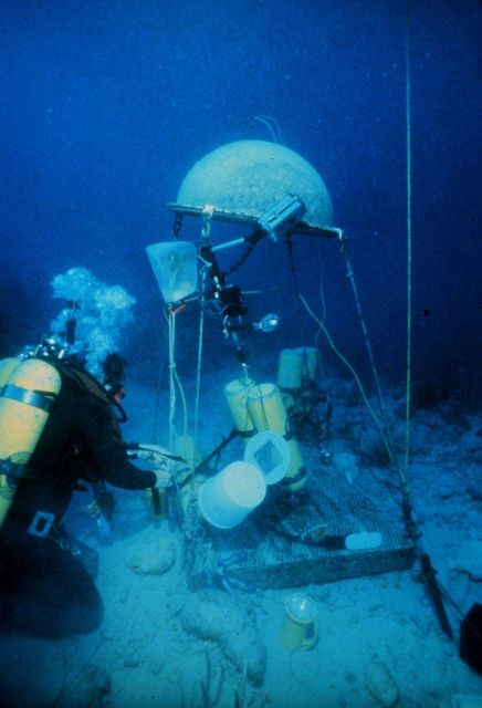 AQUARIUS ops: talk bubbles provide remote air, comms and equipment drop points. Picture