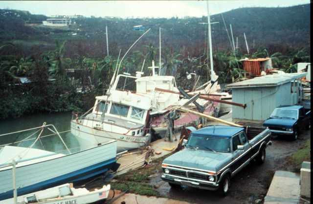 Damage from Hurricane Hugo at the Aquarius habitat shore base in St Picture