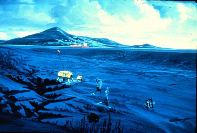 HYDROLAB undersea habitat off Grand Bahama Island. Picture