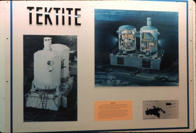 TEKTITE I undersea habitat was built by General Electric in 1969. Picture