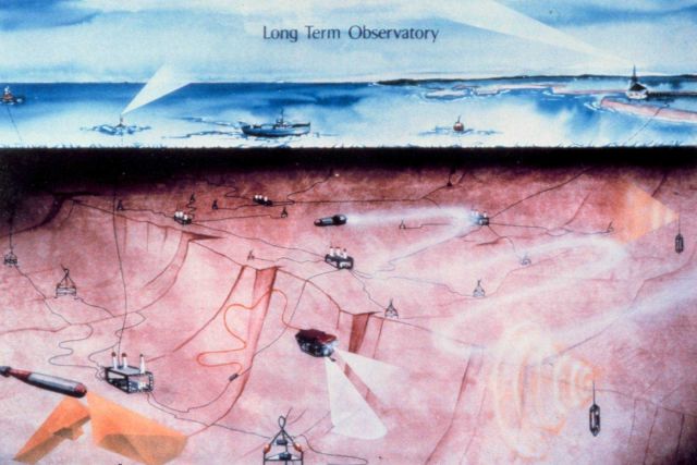 Inside TEKTITE I habitat, used by NASA to study drew performance. Picture