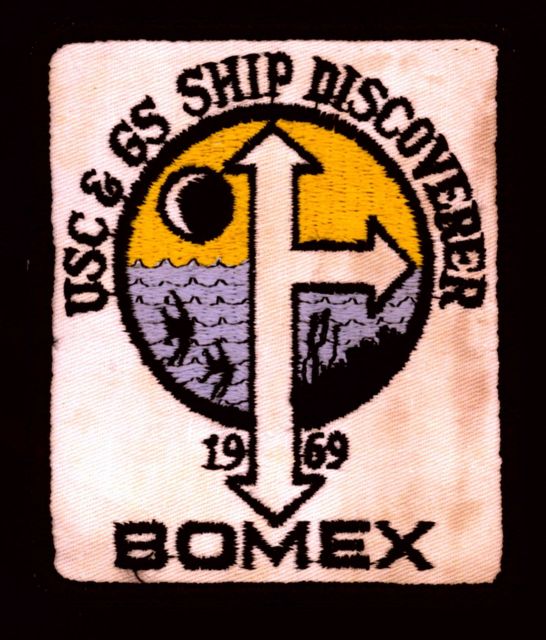 Patch commemorating the USC&GS Ship DISCOVERER participation in BOMEX, the Barbados Oceanographic and Meteorological Experiment which was the first la Picture