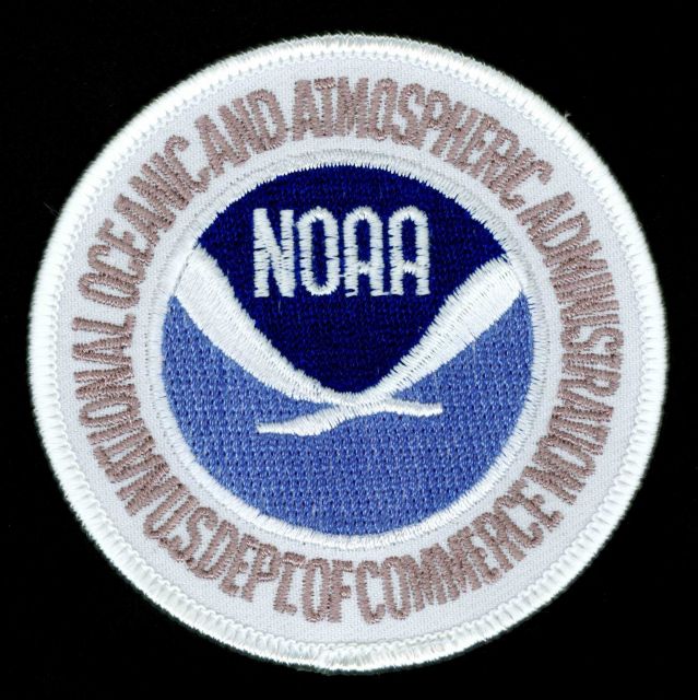 An alternate NOAA patch with gold lettering surrounding the NOAA emblem. Picture