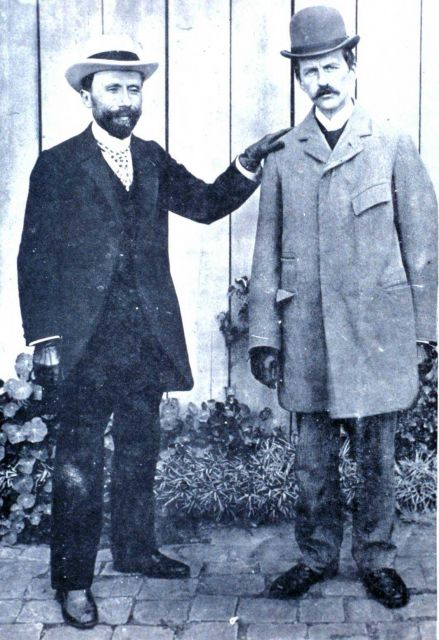 Teisserenc de Bort, (1855-1913) discoverer of the stratosphere, with Abbott Lawrence Rotch (1861-1912), founder of the Blue Hill Meteorological Observ Picture