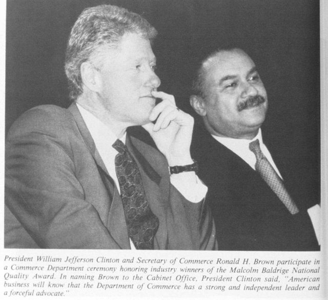 President William Jefferson Clinton and Secretary of Commerce Ron Brown. Picture