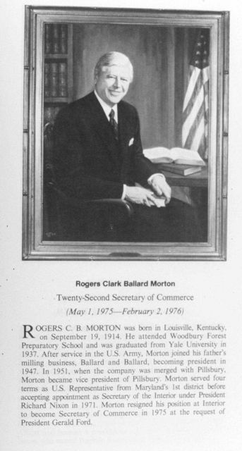 Rogers Clark Ballard Morton, 1914 - , twenty-second Secretary of Commerce. Picture