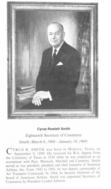 Cyrus Rowlett Smith, 1899 - , eighteenth Secretary of Commerce. Picture