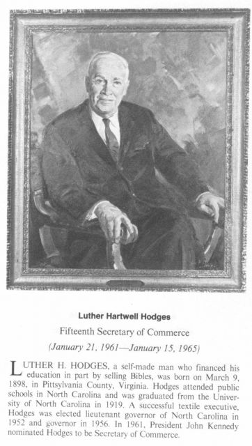 Luther Hartwell Hodges,1898 - , fifteenth Secretary of Commerce. Picture