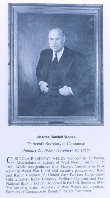 Charles Sinclair Weeks 1893 - , thirteenth Secretary of Commerce. Picture