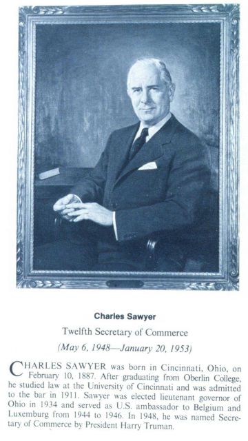 Charles Sawyer 1887 - , twelveth Secretary of Commerce. Picture