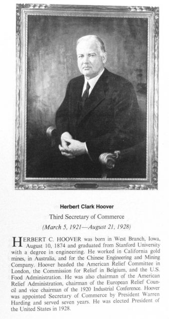 Herbert Clark Hoover, 1874 - , third Secretary of Commerce. Picture