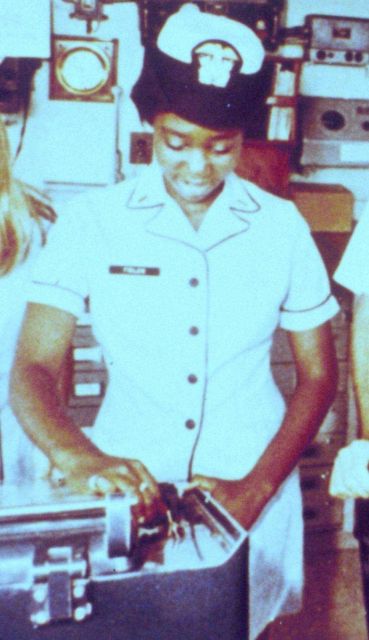 Ensign Evelyn on the NOAA Ship MT MITCHELL. Picture