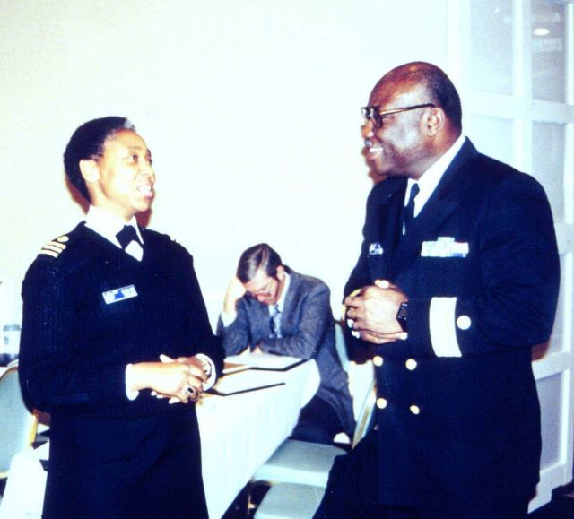 Rear Admiral Freddie Jeffries, NOAA Corps, and Commander Evelyn Fields Picture