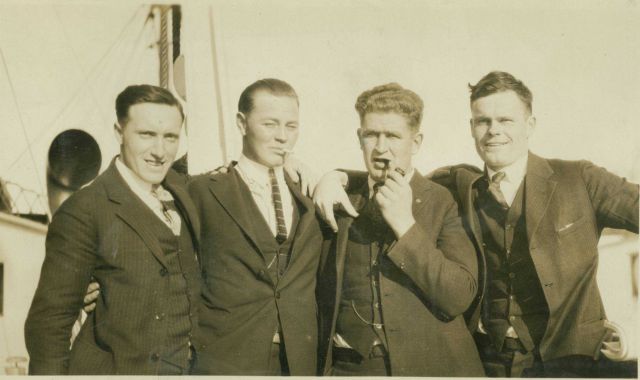 Unidentified Coast and Geodetic Survey officers on way to Philippines. Picture