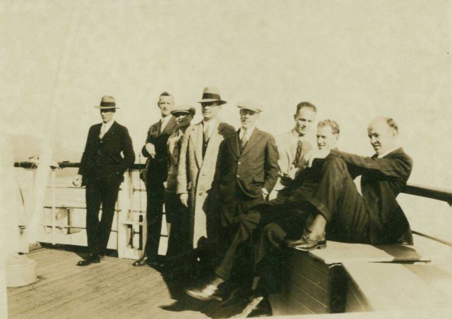 Unidentified Coast and Geodetic Survey officers on way to Philippines. Picture