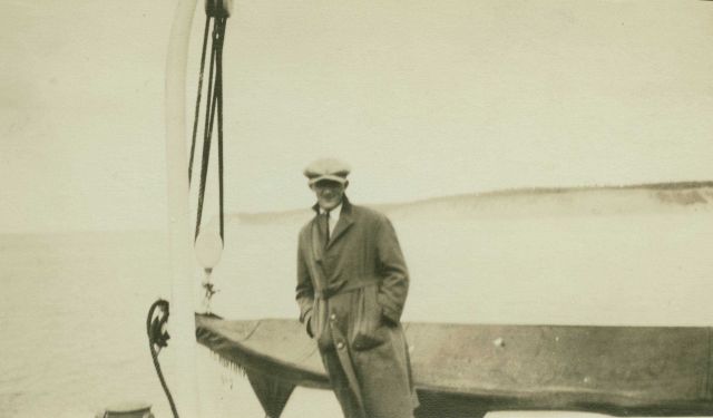 Unidentified Coast and Geodetic Survey triangulation party member on way to Alaska. Picture