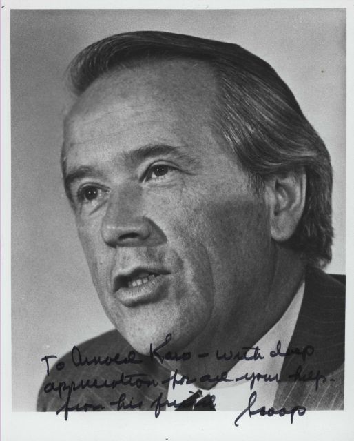 Autographed portrait of Senator Scoop Jackson with inscription: 