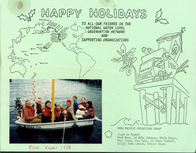 Holiday greeting card of Pacific Operations Group, the Pacific tides party Picture