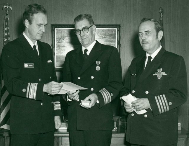 RADM (UH) Harley Nygren , RADM (LH) Allen Powell, and CAPT Miller J Picture