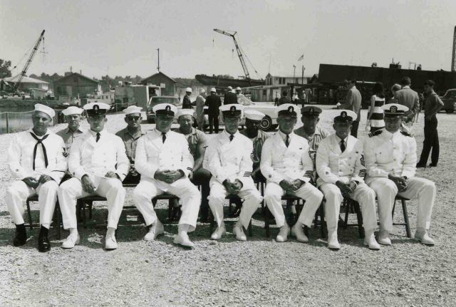 Crew of the USC&GS FERREL at the launching ceremony Picture