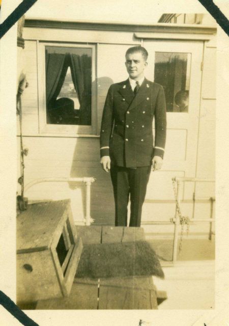Ensign Carl Mast as young USC&GS officer. Picture