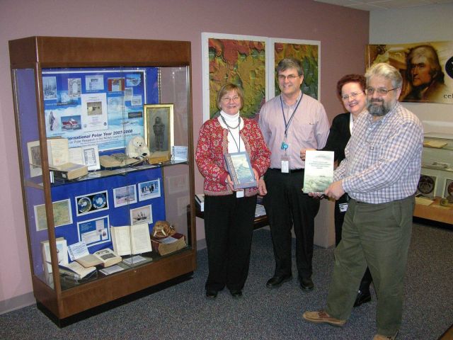Janice Beattie, Director of NOAA Central Library, Albert Theberge and Anna Fiolek of NOAA Central Library, and Dr Picture