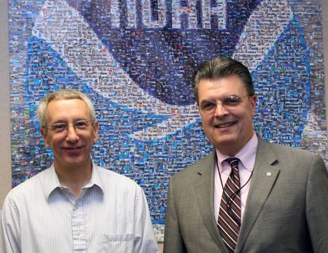 Craig McLean on right, Deputy Assistant Administrator of NOAA's Office of Oceanic and Atmospheric Research. Picture
